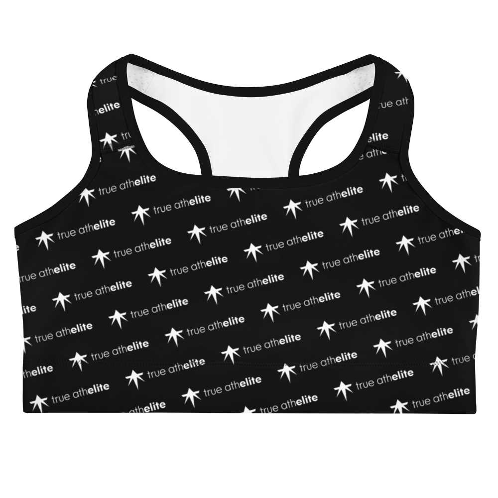 true athelite - Black and White Pattern Sports Bra