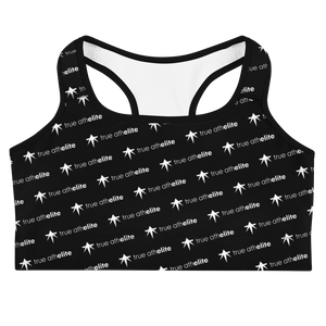 true athelite - Black and White Pattern Sports Bra